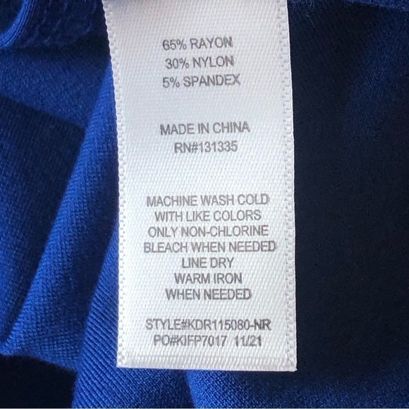 Socialite Cobalt Blue Square Neck Midi Dress NWOT XL - Picture 7 of 8